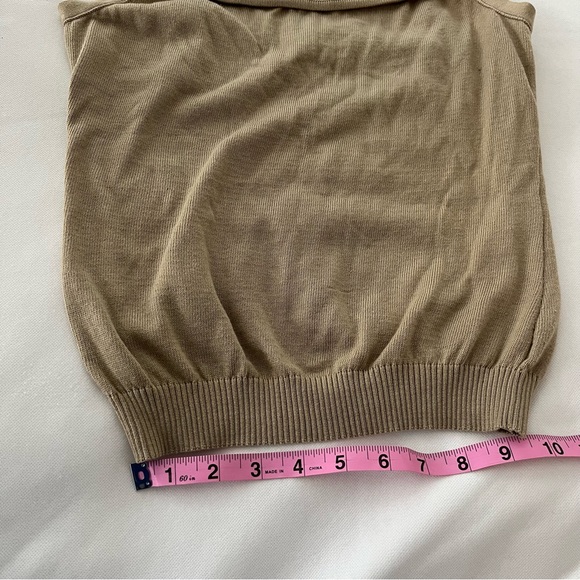 Valentino cotton cropped tank top tan 42 - Picture 10 of 13